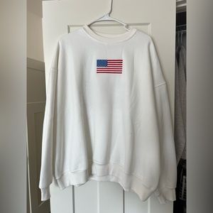 Sunkissed Coconut American Flag Crewneck